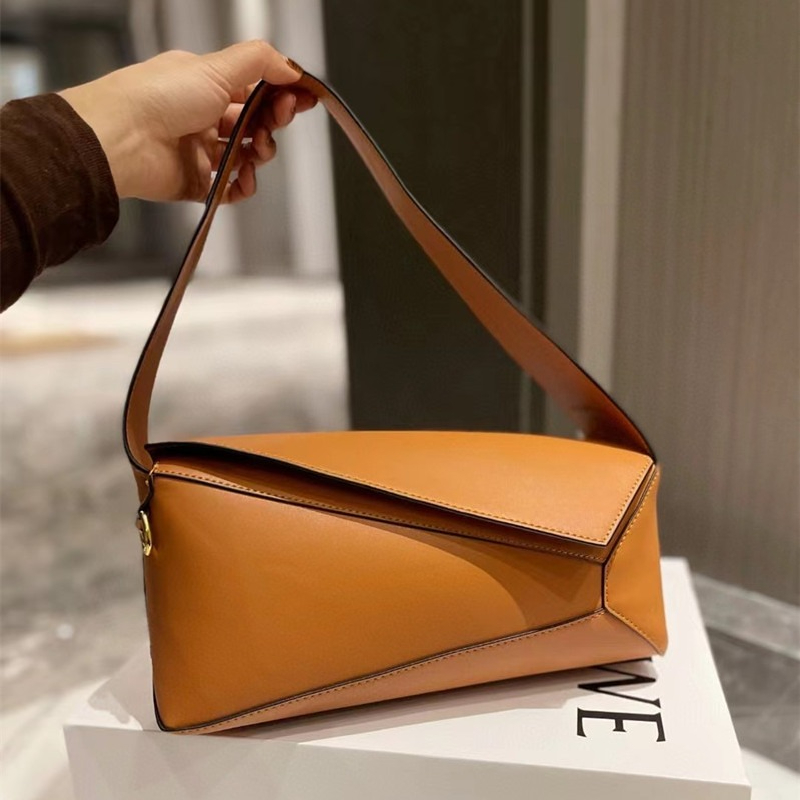 Luxury Bags For Young Women - 2026 Luxury Top Layer Cowhide Geometric
