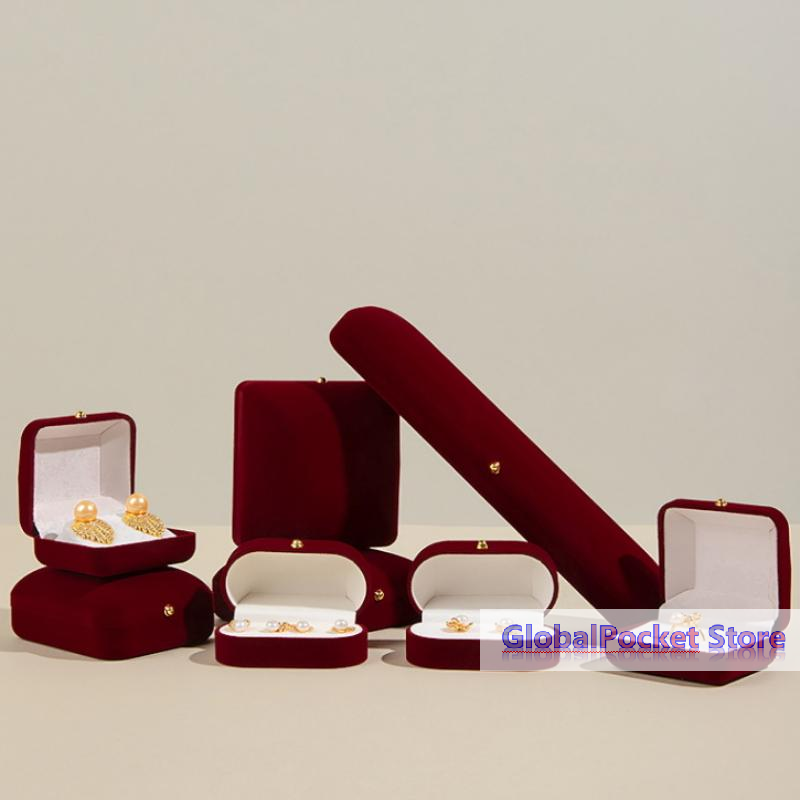 Luxury Bags List - [TG823]Flocking Gold Buckle Jewelry Box Pendant
