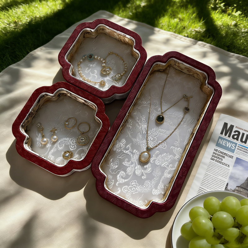 Luxury Bags List - Luxury Court-Style Jewelry Display Box, Jade