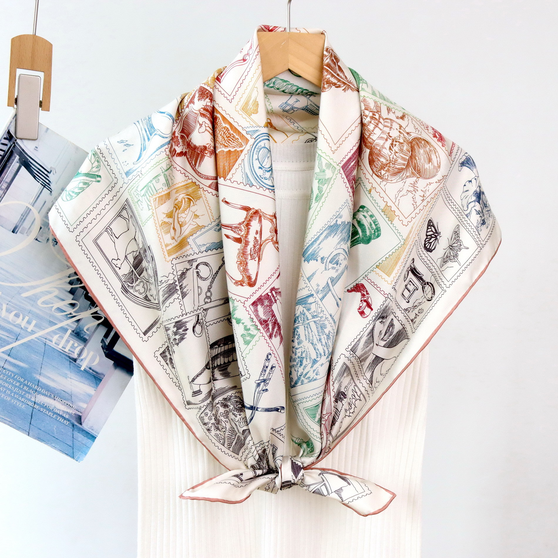 Luxury Bags Hong Kong - 90CM Silk Scarf Luxury Twill Bandanas