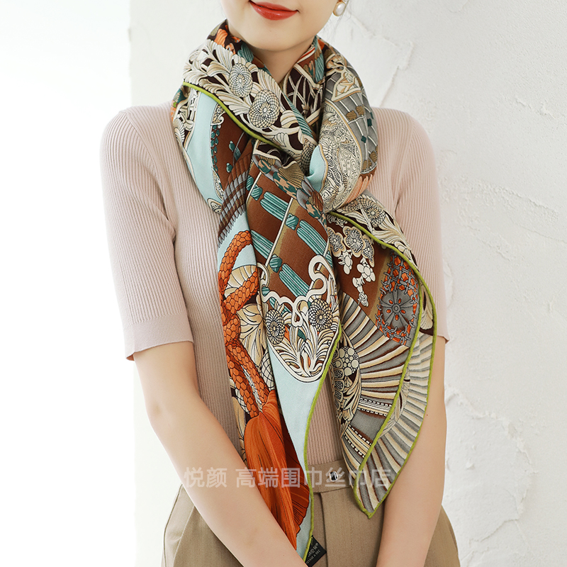 Luxury Bags Hong Kong - Luxury Designer Silk Wool Scarf Women