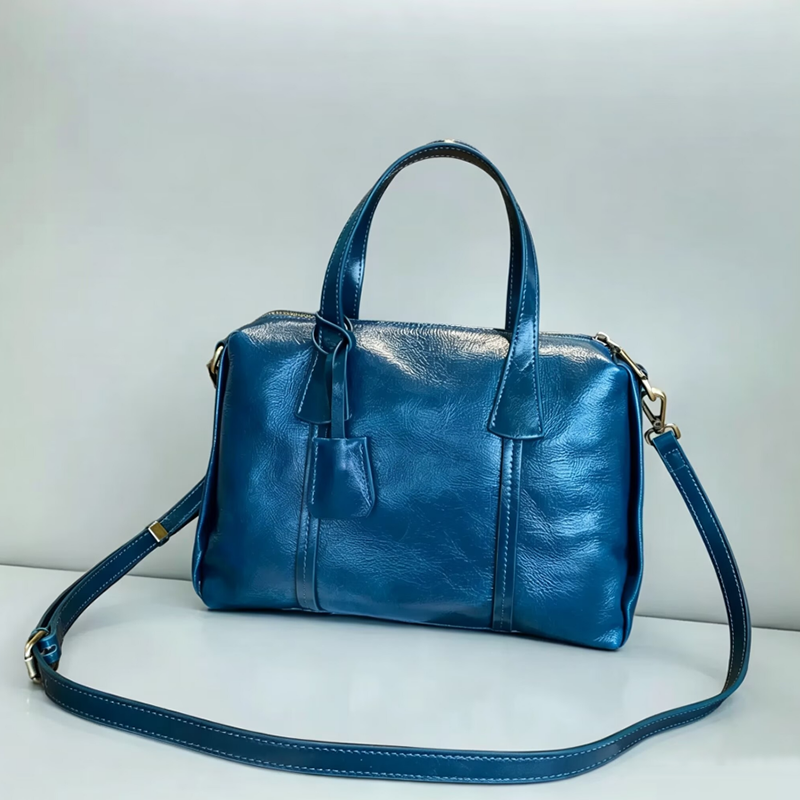 Vintage Real Leather Handbag F - مراجعة Luxury Bags Girls وسعره
