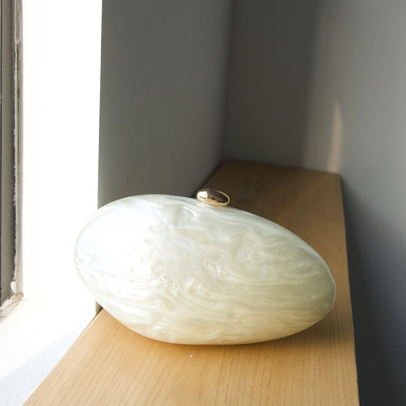 Oval Marble Beige Shell Acryli - مراجعة Luxury Bags Girls وسعره