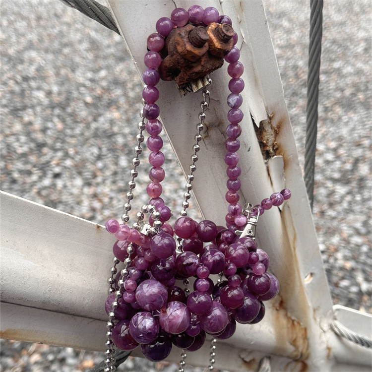 Girls Mini Purple Beaded  Clut - مراجعة Luxury Bags Girls وسعره