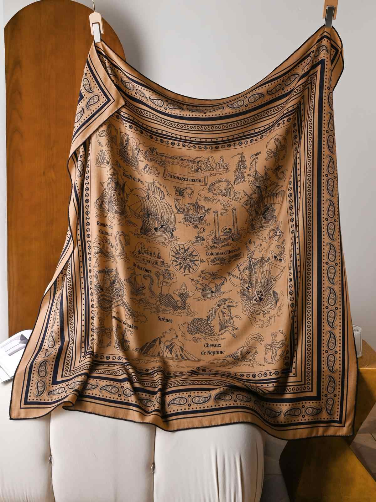 New Silk Wool Scarf Designer L - مراجعة Luxury Bags Hong Kong وسعره