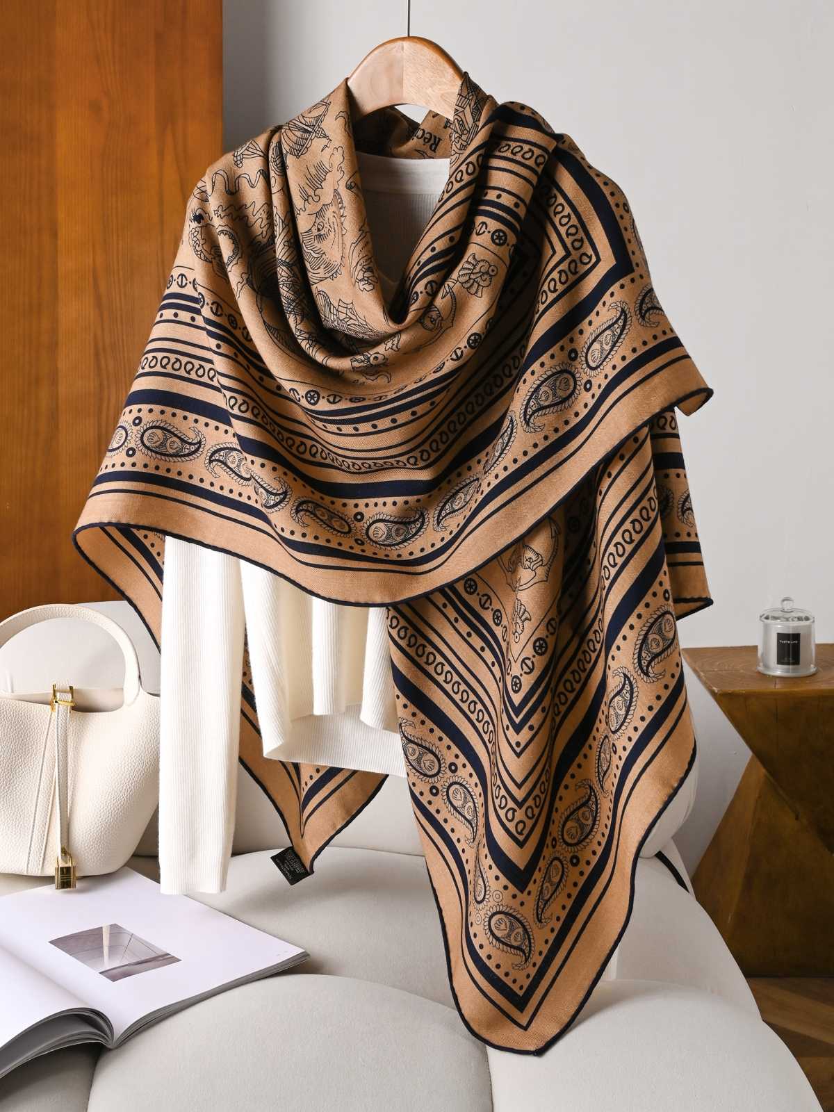 New Silk Wool Scarf Designer L - مراجعة Luxury Bags Hong Kong وسعره