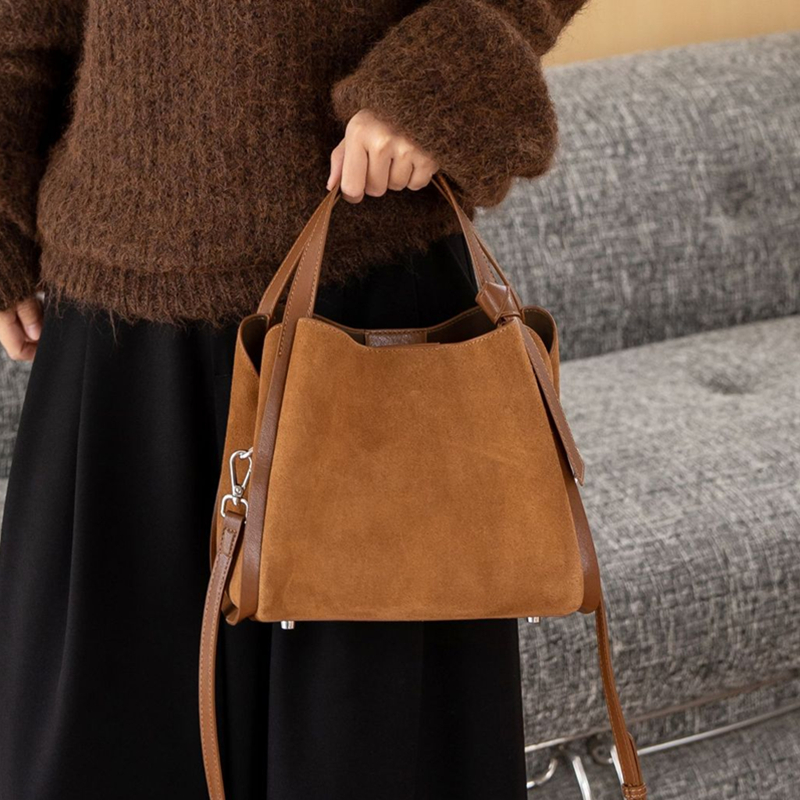 Burminsa Cowhide Suede Genuine - مراجعة Luxury Bags 2026 وسعره