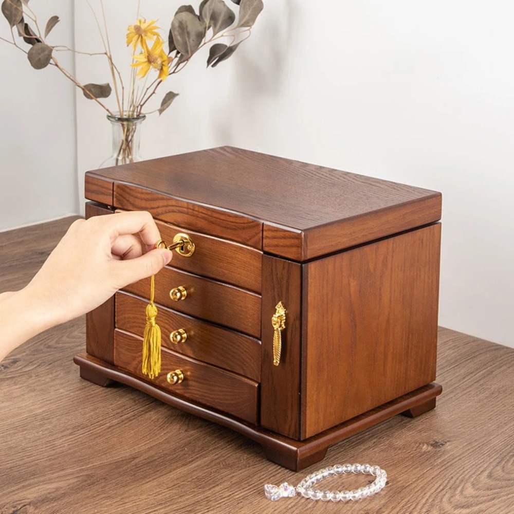 Wooden Jewelry Box Organizer S - مراجعة Luxury Bags List وسعره