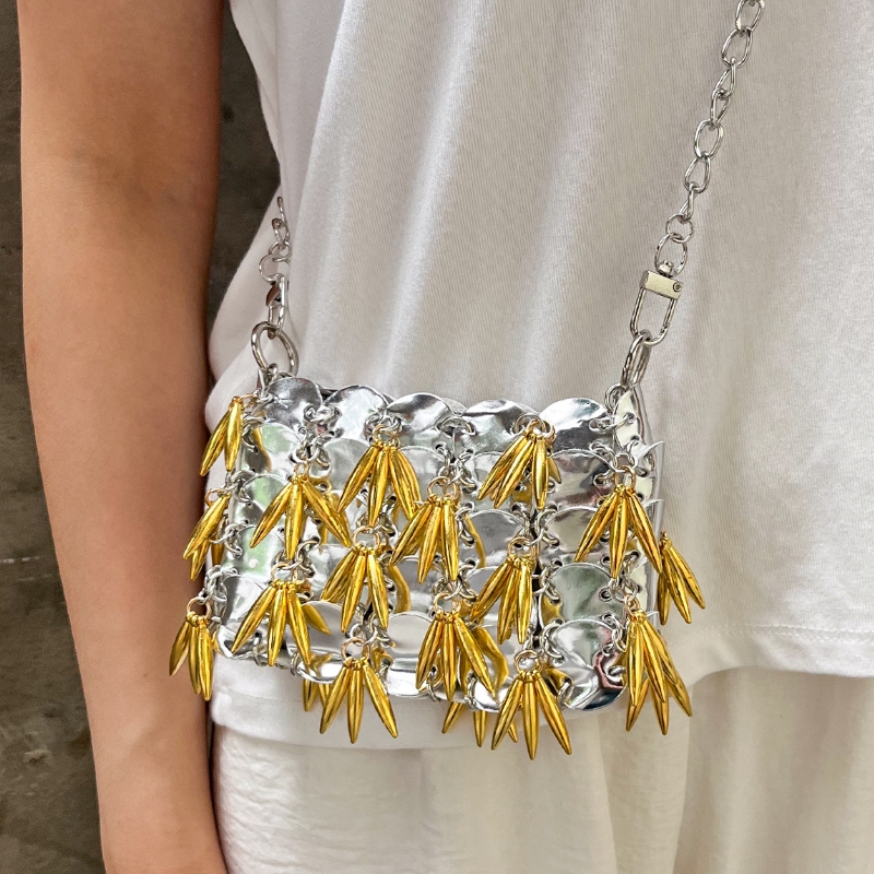 2026 New Shiny Silver Sequin W - مراجعة Luxury Bags Girls وسعره