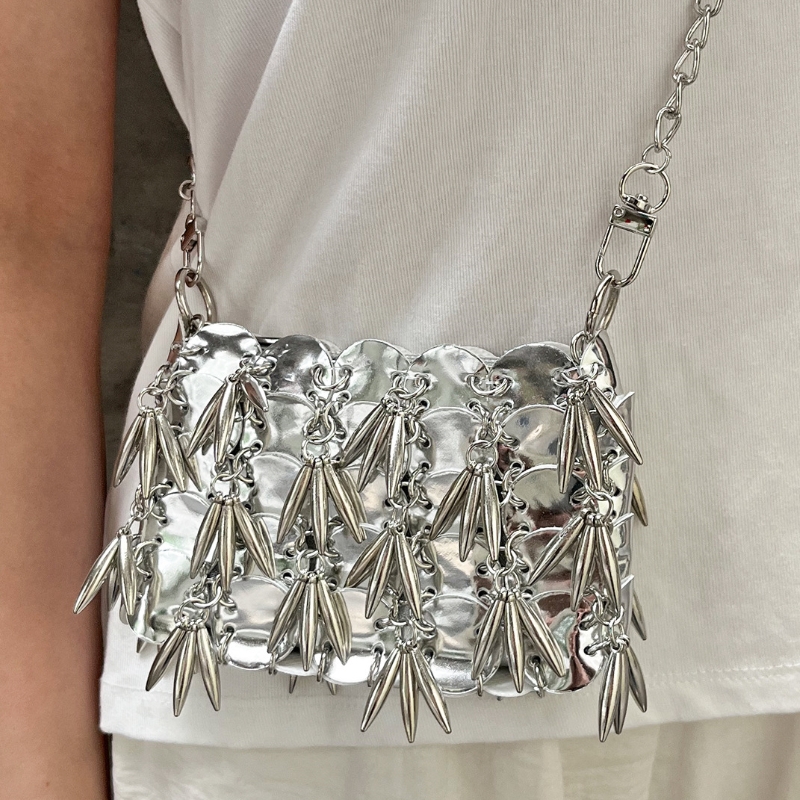 2026 New Shiny Silver Sequin W - مراجعة Luxury Bags Girls وسعره