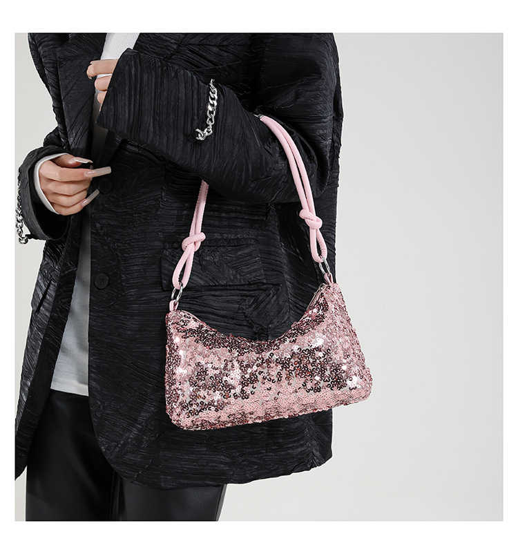 Solid Color Sequins Crossbody  - مراجعة Luxury Bags Girls وسعره