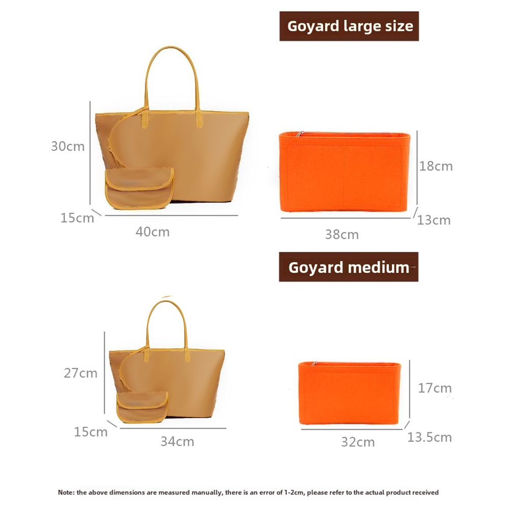 Felt Insert Bag Cosmetic Organ - مراجعة Luxury Bags Goyard وسعره