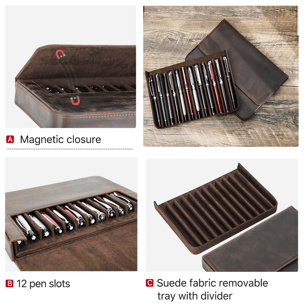 Luxury Genuine Leather 12 Slot - مراجعة Luxury Bags List وسعره