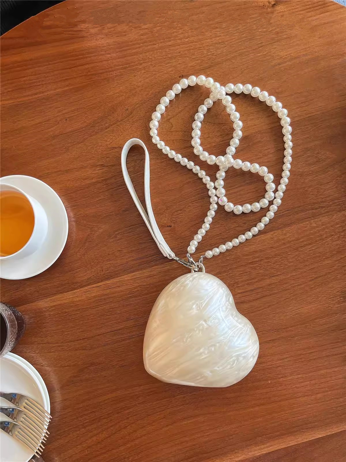 Fashion Acrylic Hearts Evening - مراجعة Luxury Bags Girls وسعره