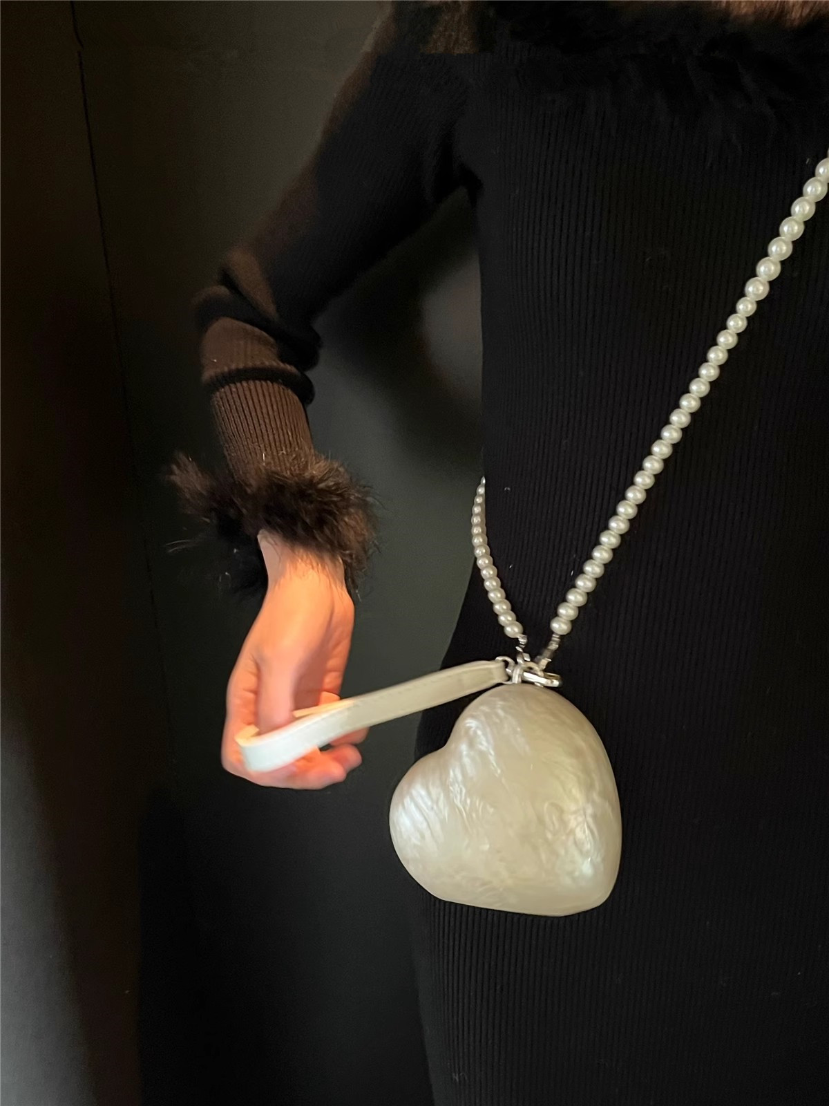 Fashion Acrylic Hearts Evening - مراجعة Luxury Bags Girls وسعره