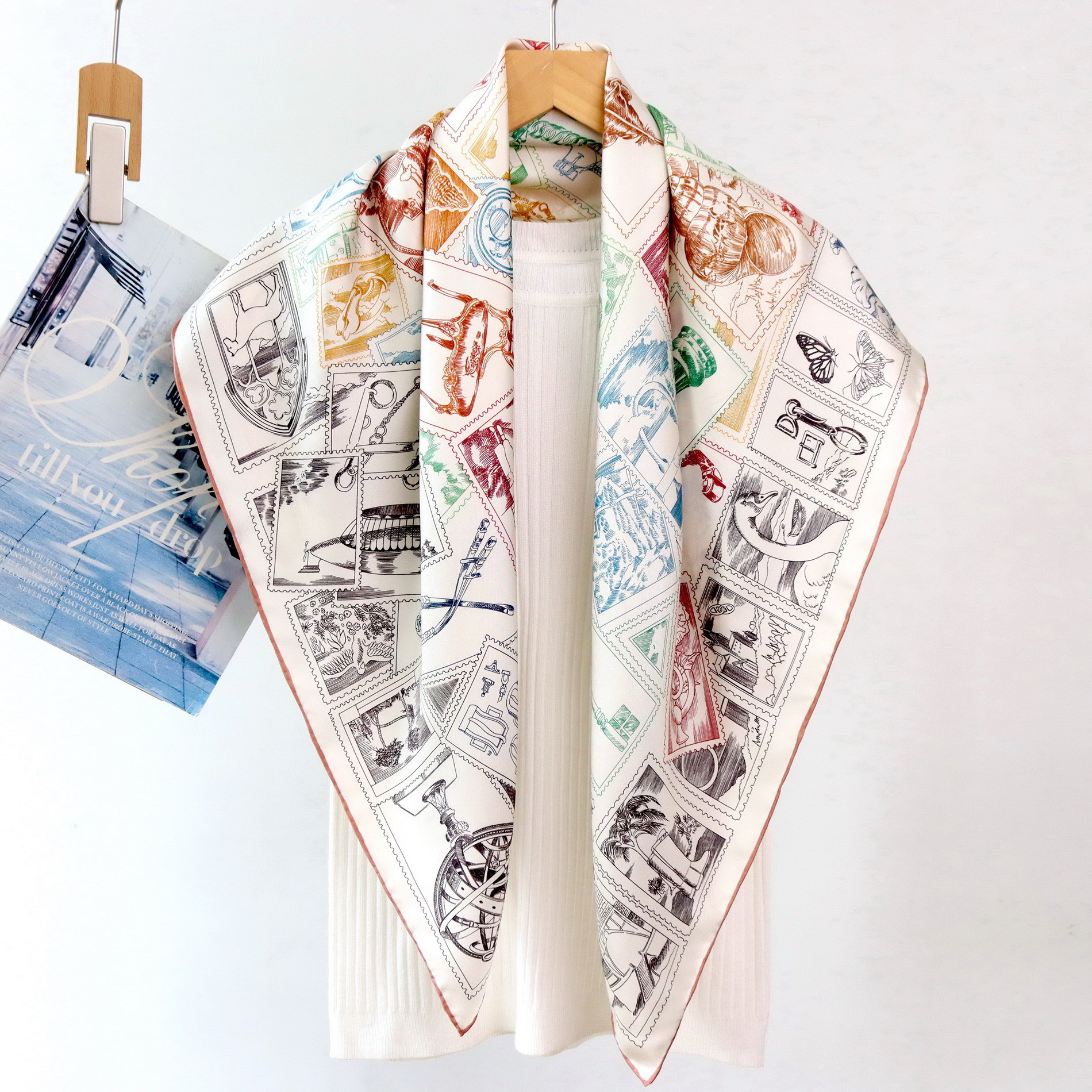 90CM Silk Scarf Luxury Twill B - مراجعة Luxury Bags Hong Kong وسعره