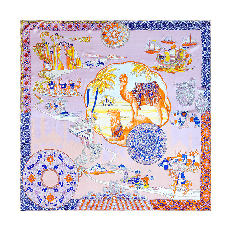 silk road Mulberry Satin Scarf - مراجعة Luxury Bags Hong Kong وسعره