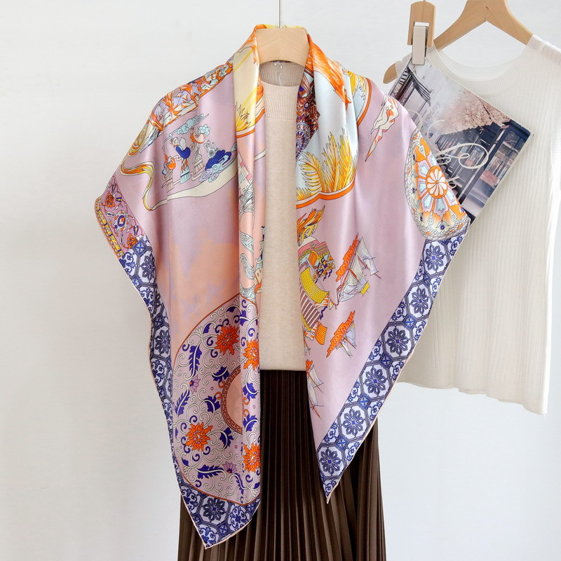 silk road Mulberry Satin Scarf - مراجعة Luxury Bags Hong Kong وسعره